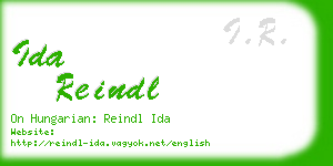 ida reindl business card